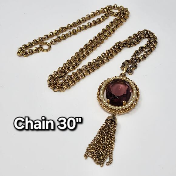 Vintage AVON Tassel Necklace - Picture 8 of 12